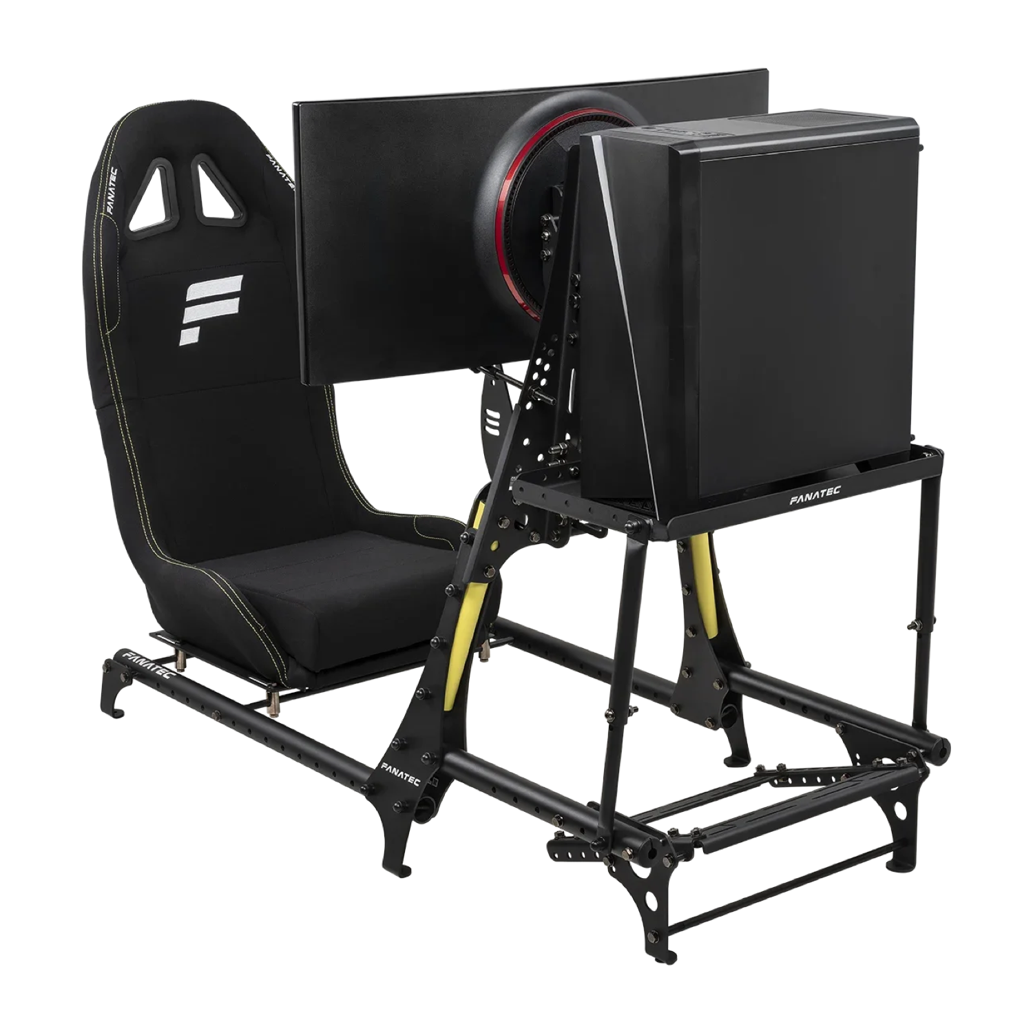 Fanatec CSL Cockpit Shelf w prezentacji zastosowania p&oacute;łki